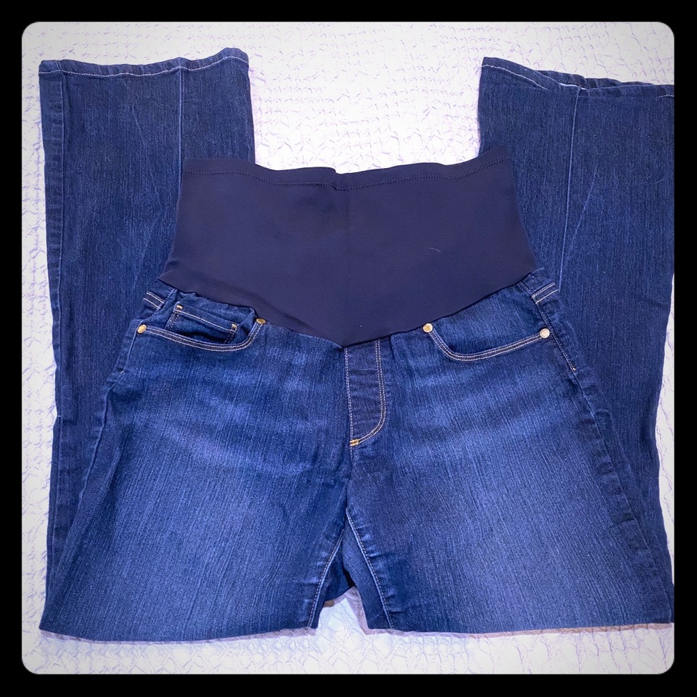 Paige maternity dark jeans 30